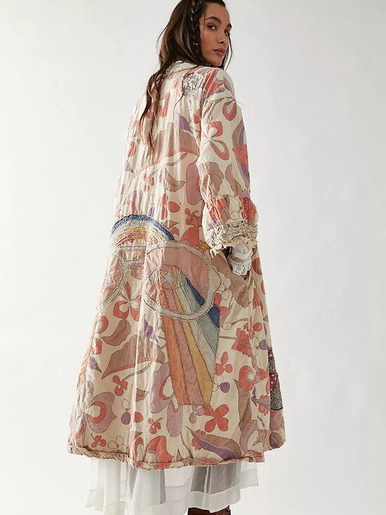 Free People Jackets & Blazers - Free People Magnolia Pearl Rainbow Duster One Size